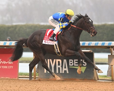 Rodriguez wins the 2025 Wood Memorial Stakes at Aqueduct Racetrack