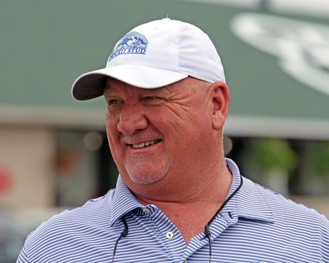 Trainer Kenny McPeek at Churchill Downs on April 30, 2025. Photo By: Chad B. Harmon