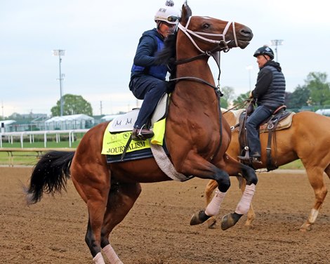 Journalism on the track at Churchill Downs on April 26, 2025. Photo By: Chad B. Harmon Journalism on the track at Churchill Downs on April 26, 2025. Photo By: Chad B. Harmon