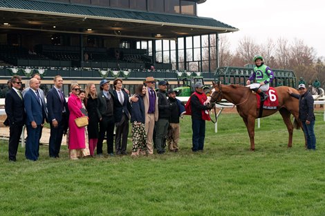 Carl Spackler and Flavien Prat Win the G1 Makers Mark Mile,  Keeneland Racetrack, Lexington, KY, April 11, 2025, Mathea Kelley-Bloodhorse