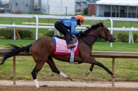 FONDLY_ Prepping for Kentucky  Oaks at Churchill Downs in  Louisville, KY. April 26, 2025