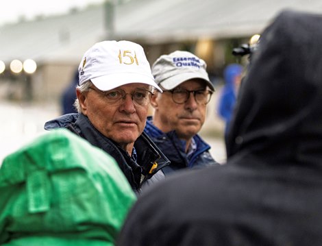 Bill Mott, the trainer of Kentucky Derby 151 winner, Sovereignty, talks to media on Sunday 5/4/2025.