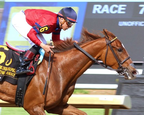 RUNNING AWAY wins the 2025 Horseshoe Indianapolis Handicap at Horseshoe Indianapolis
