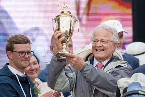 Sovereignty with Junior Alvarado wins the 151st running of the Kentucky Derby G1 at Churchill Downs in Louisville, Ky., on May 3, 2025. Trainer Bill Mott.