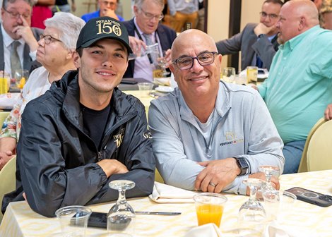 Mark Casse, Griffin Johnson, Alibi Breakfast at Pimlico Race Course, May 15, 2025 Mark Casse, Griffin Johnson, Alibi Breakfast at Pimlico Race Course, May 15, 2025