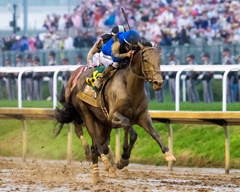 Sovereignty with Junior Alvarado wins the Kentucky Derby (G1) at Churchill Downs in Louisville, KY on May 3, 2025.