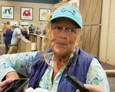 April Mayberry, buyer, Hip 079, 2025 Fasig-Tipton 2 Year-Olds in Training Sale, Timonium, MD