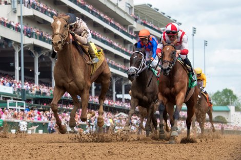 Raging Sea and Flavien Prat win the Race 7, G1 Fasig-Tipton La Troienne Stakes, Churchill Downs, Louisville, KY, May 2, 2025, Mathea Kelley-Bloodhorse