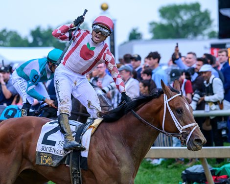 Journalism with Umberto Rispoli wins the preakness snacks (G1) in Pimlico Race Course in Baltimore, Maryland, on May 17, 2025. Trained by Michael McCarthy and eclipse owned. Donlewood, Donlewoodwood ,, Lapent ,, LaPent ,, Farm ,, Lapent, Farmy ,, Lapent. Stables 5, Magnier, Mrs. John, Tabor, Michael B. and Smith, Derrick Journalism with Umberto Rispoli wins the preakness snacks (G1) in Pimlico Race Course in Baltimore, Maryland, on May 17, 2025. Trained by Michael McCarthy and eclipse owned. Donlewood, Donlewoodwood ,, Lapent ,, LaPent ,, Farm ,, Lapent, Farmy ,, Lapent. Stables 5, Magnier, Mrs. John, Tabor, Michael B. and Smith, Derrick