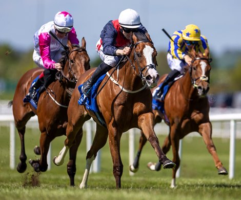 Lady Iman and Colin Keane win the First Flier Stakes (Listed).<br>
The Curragh.<br>
Photo: Patrick McCann/Racing Post<br>
05.05.2025