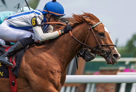 World Beater (Oscar Performance) and Jaime Torres win the Audubon S. at Churchill Downs on 5.31.2025 for trainer Riley Mott and Pin Oak Stud.
