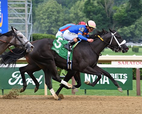Indy Bay wins the 2025 Jersey Girl Stakes at Saratoga