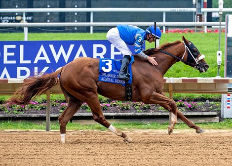 Admiral Dennis wins the 2025 Delaware Derby at Delaware Park