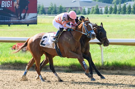 Goldeneye Magic wins 2025 Lady Jacqueline Stakes at Thistledown