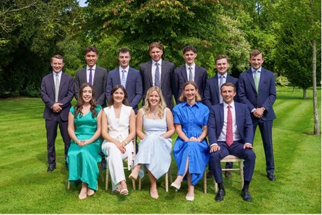 1.    Group Outside photo 12 graduates. BACK L-R: Johnny Marsh, Mitchell Whelan, Gerard Donworth, Harrison Everett, Jake Swinburn, George Connolly, Sam Baker FRONT L-R: Claire Wilson, Anna Cahill, Daisy Fenwick, Harper McVey, Sean Cooper