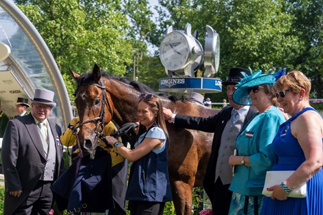 American Affair, Paul Mulrennan win the G1 King Charles III Stakes, Ascot Racecourse, Ascot UK, 6-17-25, Mathea Kelley-Bloodhorse