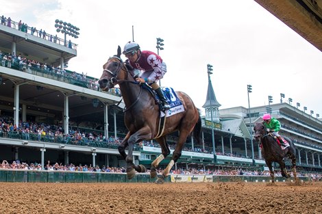 Thorpedo Anna and Brian Hernandez win the G2 Fleur de Lis Stakes at Churchill Downs, Louisville, KY,  6-28-25, Mathea Kelley-Bloodhorse