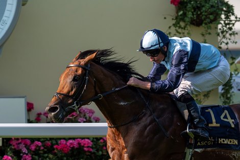 Trinity College and Ryan Moore win The Hampton Court Stakes G3, Royal Ascot 2025, Ascot Racecourse, Ascot UK, 6-19-25, Mathea Kelley-Bloodhorse