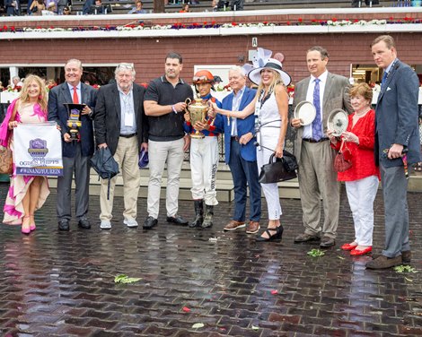 Dorth Vader with John R. Velazquez wins the Ogden Phipps S. Presented by Ford (Grade I) at Saratoga Race Course in Saratoga Springs, NY., on June 6, 2025.
