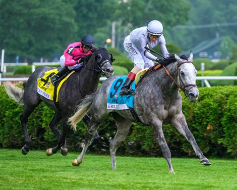 Ag Bullet witih John Velazquex wins the Jaipur Stakes (G1T)  at Saratoga Race Course on June 8, 2025.