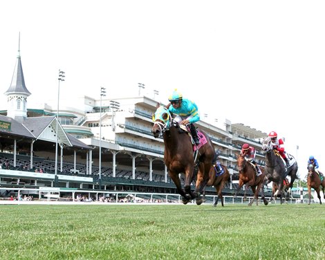Pin Up Betty wins the 2025 Mint Julep Stakes at Churchill Downs