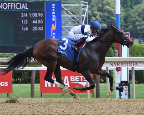 Echo Sound wins the 2025 Victory Ride Stakes at Saratoga Race Course
