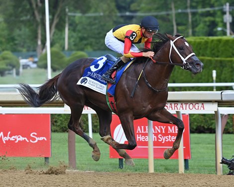 Smoken Wicked wins the 2025 Amsterdam Stakes at Saratoga