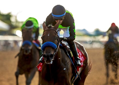 Seismic Beauty and jockey Juan Hernandez win the Grade I, $400,000 Clement L. Hirsch Stakes, Saturday, August 2, 2025 at Del Mar Thoroughbred Club, Del Mar CA.<br>
© BENOIT PHOTO