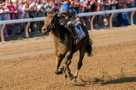 Kilwin and Jose Ortiz win the G1 Test Stakes Saratoga Racecourse, Saratoga Springs, NY, August 2, 2025, Mathea Kelley