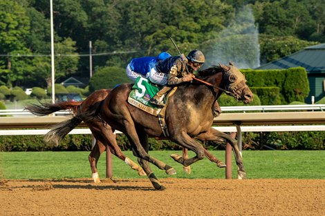 Sierra Leone and Flavien Prat win the G1 Whitney Stakes, Saratoga Racecourse, Saratoga Springs, NY, August 2, 2025, Mathea Kelley