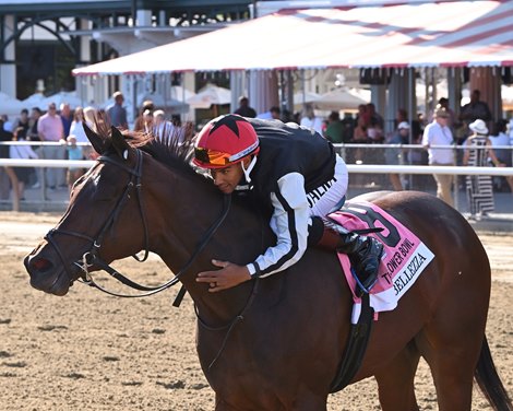 Bellezza wins the 2025 Flower Bowl Stakes at Saratoga Race Course