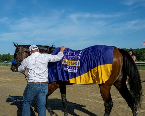 Hope Road with Jose Ortiz wins the Resorts World Casino Ballerina S. (Grade I) at Saratoga Race Course in Saratoga Springs, NY., on August 23rd, 2025.