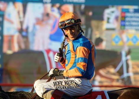 Fierceness and jockey John Velazquez win the Grade I, $1,000,000 Pacific Classic, Saturday, August 30, 2025 at Del Mar Thoroughbred Club, Del Mar CA.<br>
© BENOIT PHOTO