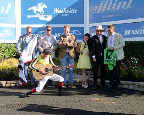 Wimbledon Hawkeye (GB) wins 2025 Nashville Derby Invitational Stakes at Kentucky Downs