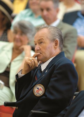 Former jockey Ron Turcotte at the Hall of Fame proceedings at the Fasig Tipton Pavilion this morning August 6, 2007 in Saratoga Springs, New York. For Leah Hornbeck feature on jockey injuries.