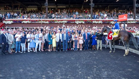 Sovereignty with Junior Alvarado wins the DraftKings Travers S. (Grade I) at Saratoga Race Course in Saratoga Springs, NY., on August 23rd, 2025.