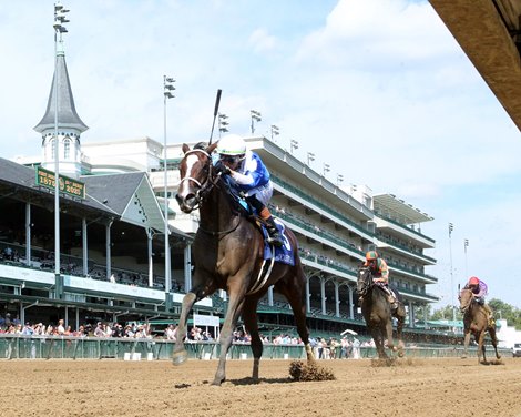 Taken by the Wind wins the 2025 Pocahontas Stakes at Churchill Downs