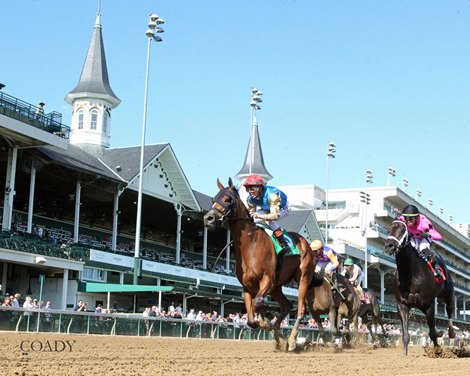 Tumbarumba wins the 2025 Ack Ack Stakes at Churchill Downs