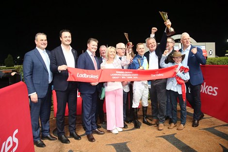 Charm Stone wins the 2025 Manikato Stakes