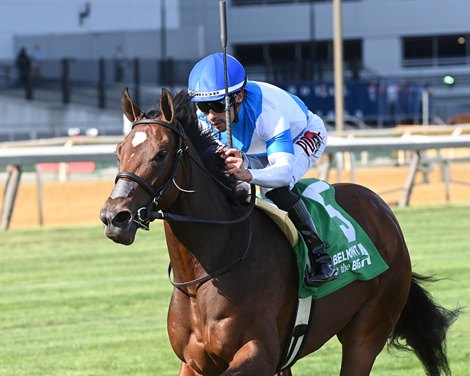 Final Accord wins the 2025 Matron Stakes at Aqueduct Racetrack