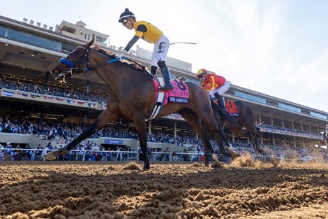Super Corredora with Hector Berrios wins the Juvenile Fillies at Del Mar Racetrack in Del Mar, CA on October 31, 2025.