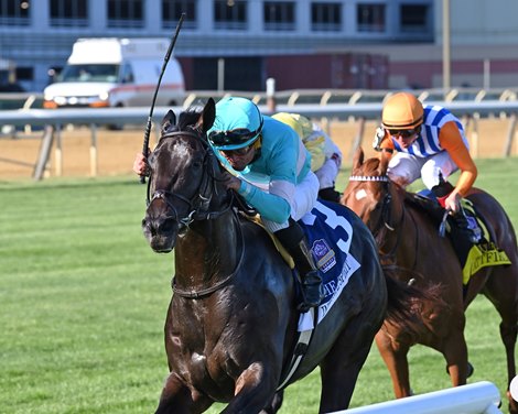 Intricate Spirit wins the 2025 Futurity Stakes at Aqueduct Racetrack
