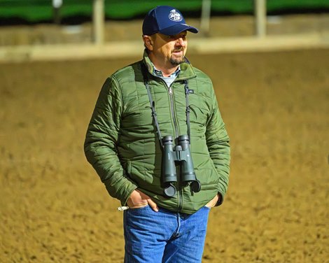 Michael McCarthy at Del Mar with Breeders’ Cup contenders at Del Mar Thoroughbred Club in Del Mar, CA,  on Oct. 26, 2025.