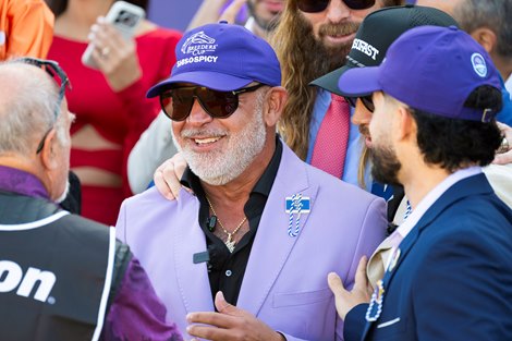 Winning connections in the winner’s circle after Shisospicy with Irad Ortiz Jr. win the Turf Sprint (G1T) at Del Mar Racetrack in Del Mar, CA on November 1, 2025.