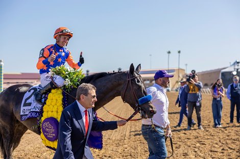 Splendora with Flavien Prat wins the Filly & Mare Sprint(G1) at Del Mar Racetrack in Del Mar, CA on November 1, 2025.