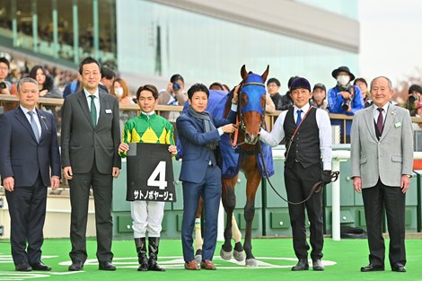 Satono Voyage wins the 2025 Cattleya Stakes at Tokyo Racecourse ridden by Keita Tosaki, trained by Hiroyasu Tanaka and owned by Hajime Satomi