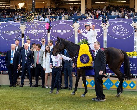 Winning connections in the winner’s circle after Ethical Diamond with Dylan McMonagle win the Turf (G1T) at Del Mar Racetrack in Del Mar, CA on November 1, 2025.