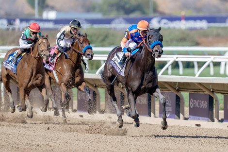 Splendora with Flavien Prat wins the Filly & Mare Sprint (G1) at Del Mar Racetrack in Del Mar, CA on November 1, 2025.