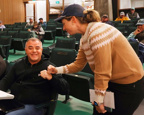 Pedro Lanz and consignor Liz Crow of ELiTE