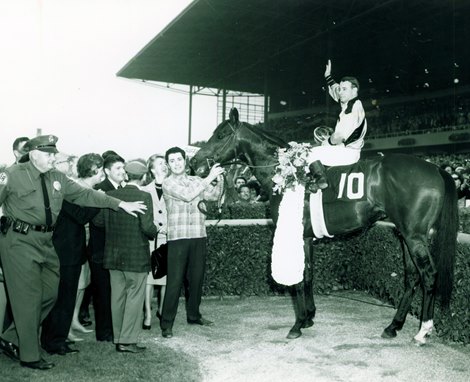 George Royal wins the 1966 San Juan Capistrano at Santa Anita Park